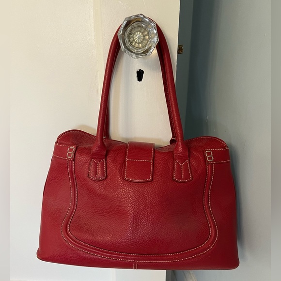 Tod’s Red Leather Handbag - tote style - great condition - Picture 2 of 8